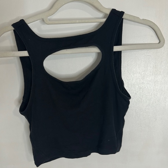 SOLD OUT lululemon scoop back, cut out front crop top - Picture 2 of 4
